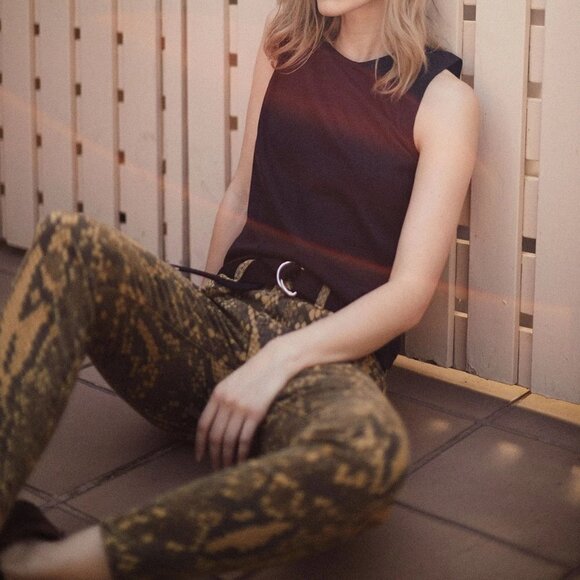 NWT Current | Elliott python print skinny crop jeans, 24 - Picture 10 of 16